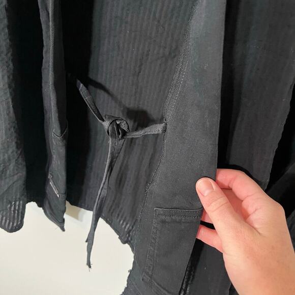 Rag reserve upcycled black cotton jacket size large - Picture 7 of 10